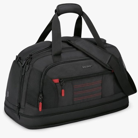 Bagsmart Other - NWT BAGSMART Black and Red Men's Duffel Bag Gyn Bag Expandable
